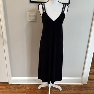 Zara Chic Black V Neck Dress